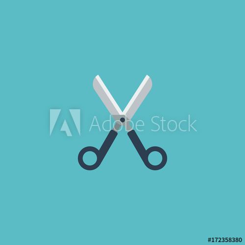 500x500 Flat Icon Scissors Element Vector Illustration Of Flat Icon
