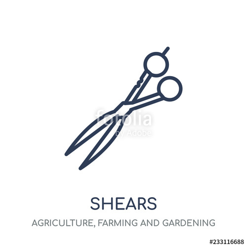 500x500 Shears Icon Shears Linear Symbol Design From Agriculture, Farming