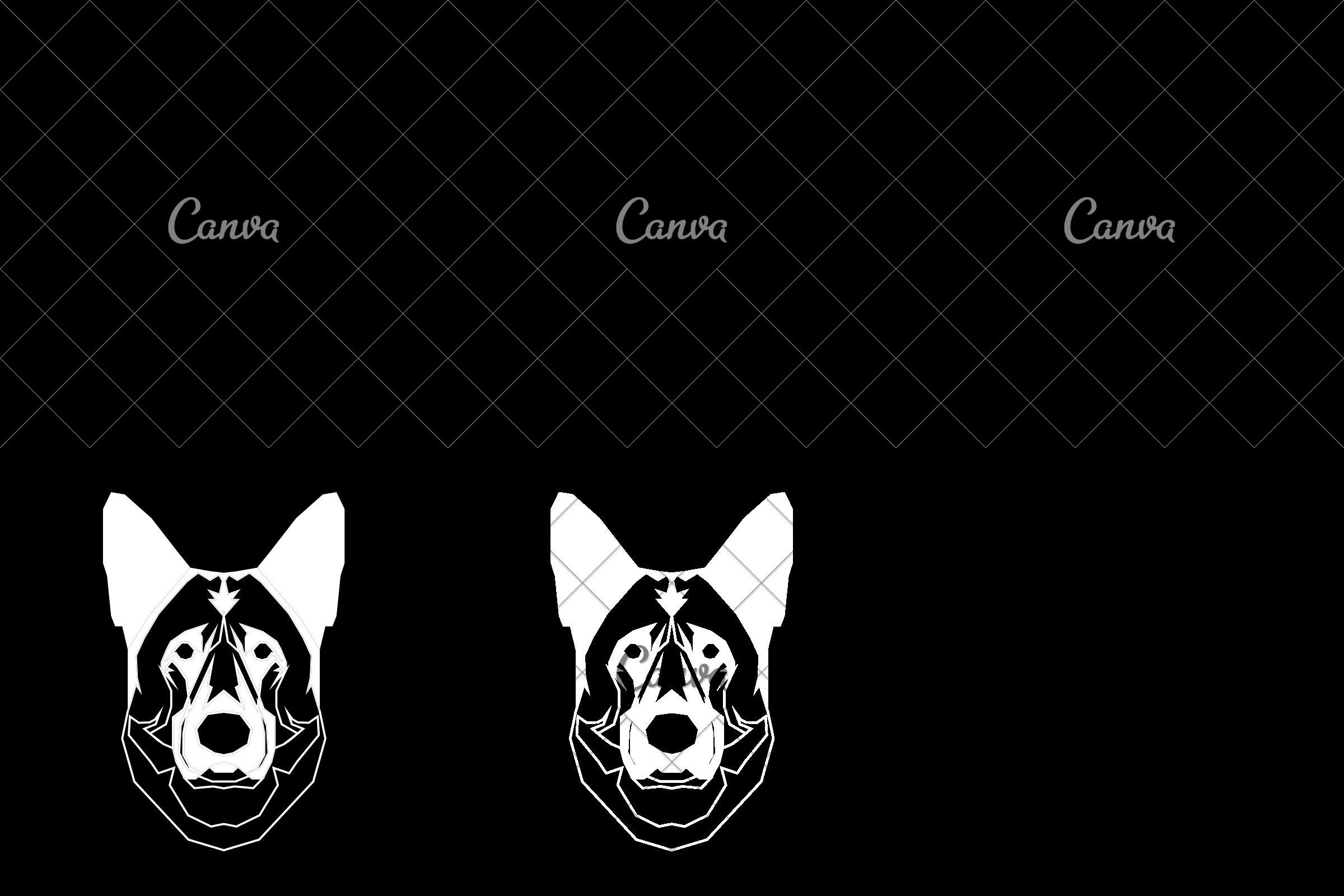 2400x1600 Silhouette Of A German Shepard Head Icon