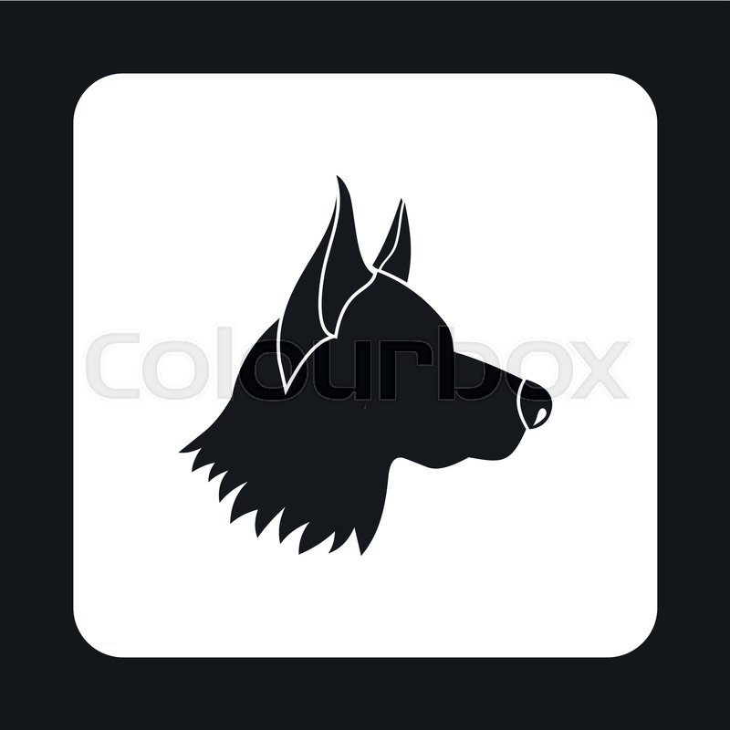 800x800 Shepherd Dog Icon In Simple Style Stock Vector Colourbox