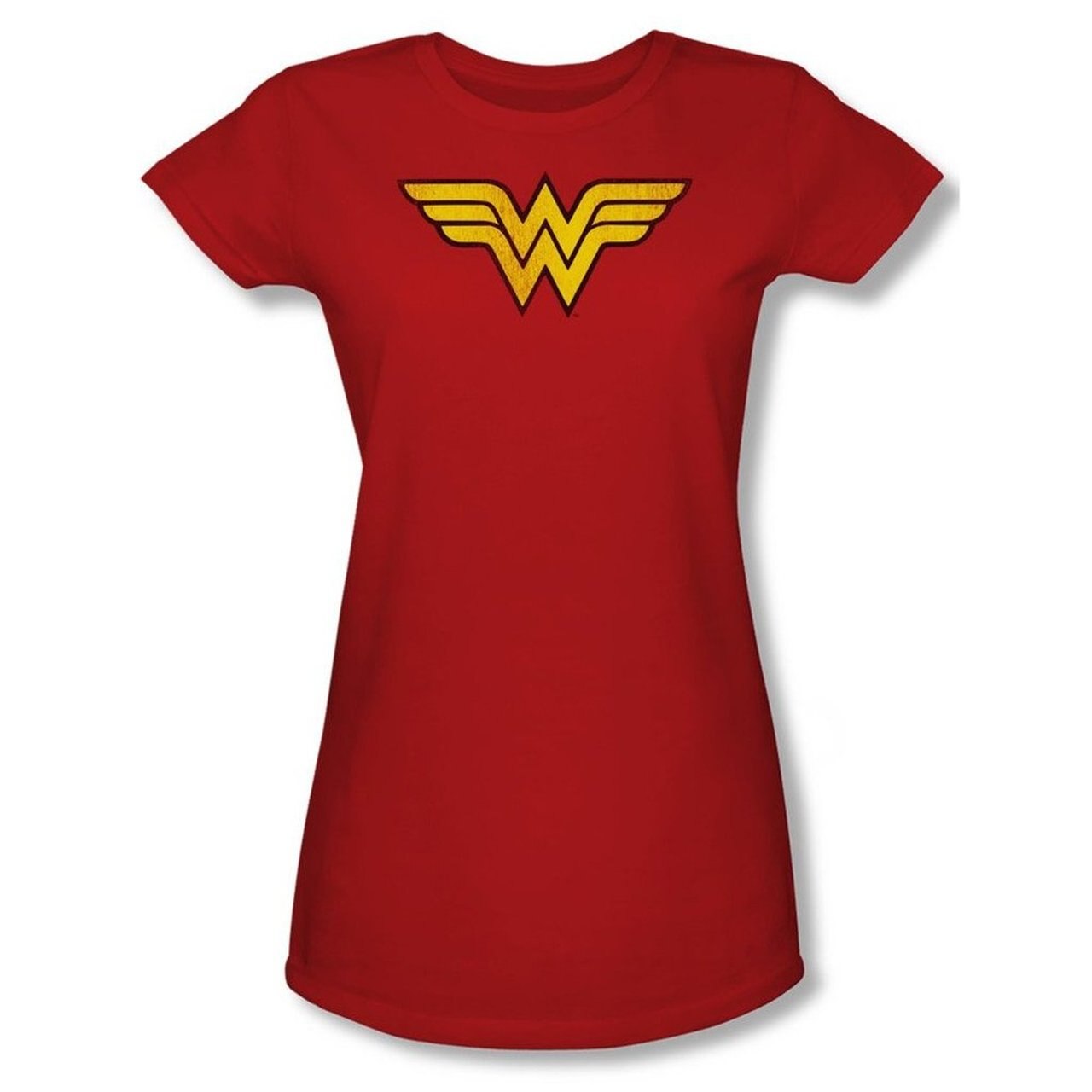 1280x1280 Wonder Woman Standard Icon Red Juniors T Shirt
