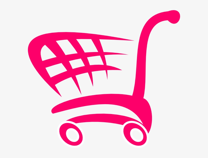 820x622 Pink Shopping Cart Clip Art At Clker