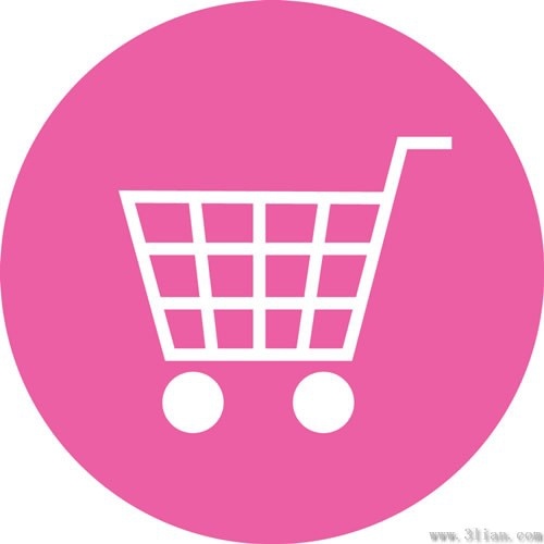 500x500 Pink Shopping Cart Icon Vector Free Vector In Adobe Illustrator