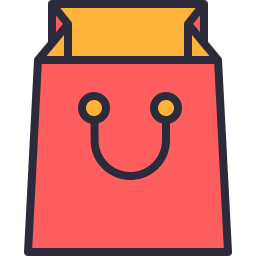 256x256 Shopping Bag Icon Outline Filled