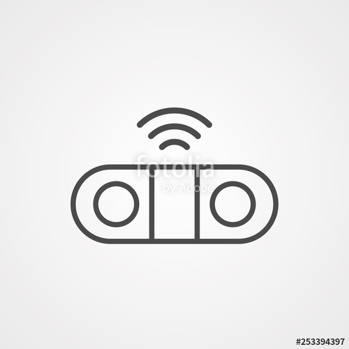 500x500 Wireless Speaker Vector Icon Sign Symbol Stock Image And Royalty