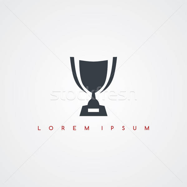 600x600 Trophy Icon Sign Logotype Vector Illustration