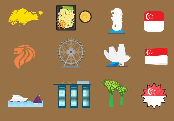 700x490 Vector Singapore Icons