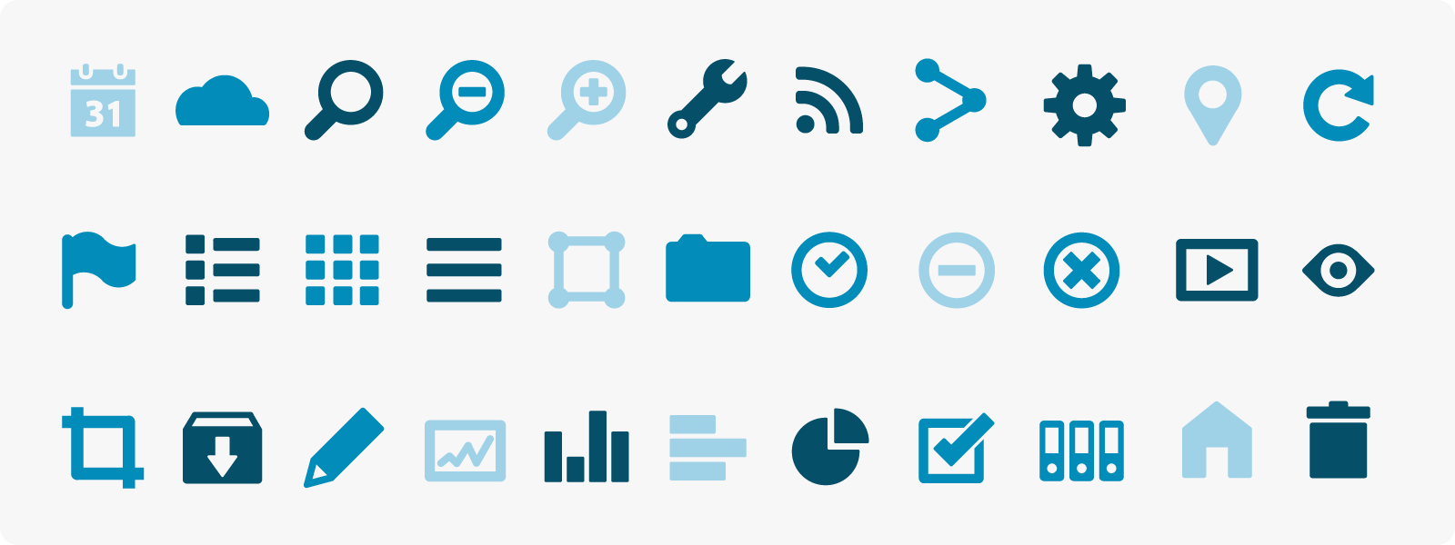 1600x600 Icon Fonts Foundation