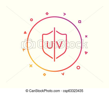 450x383 Uv Protection Line Icon Skin Care Sign Vector Uv Protection