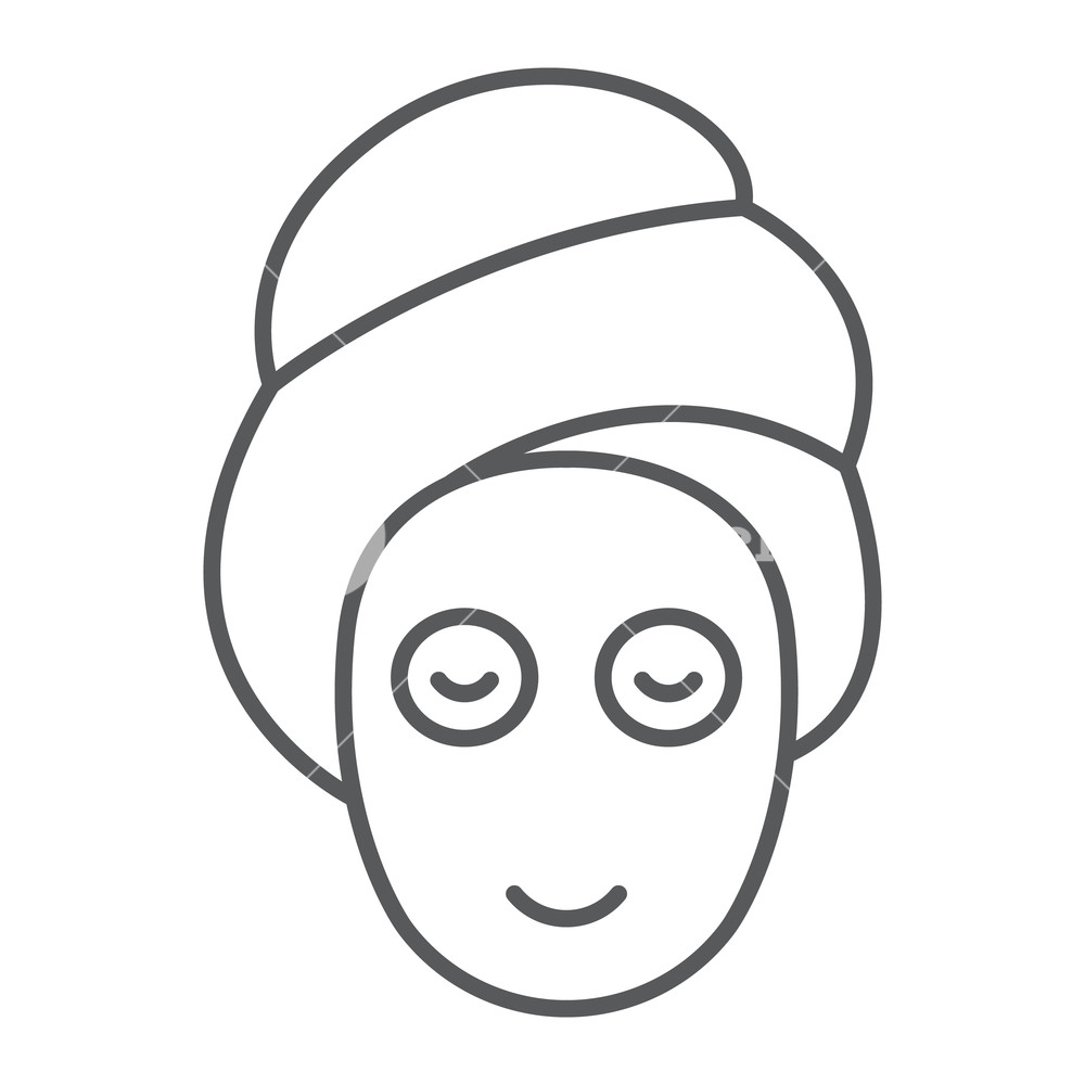 1000x1000 Beauty Mask Thin Line Icon, Skin And Beauty, Face Care Sign