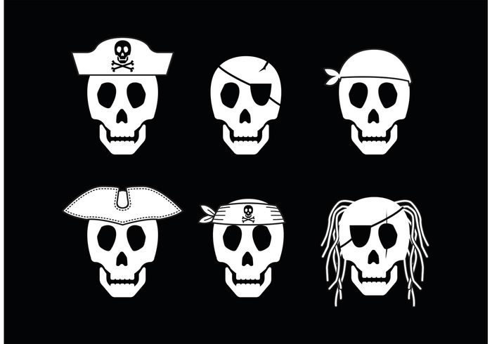 700x490 Pirate Skull Icon Vectors