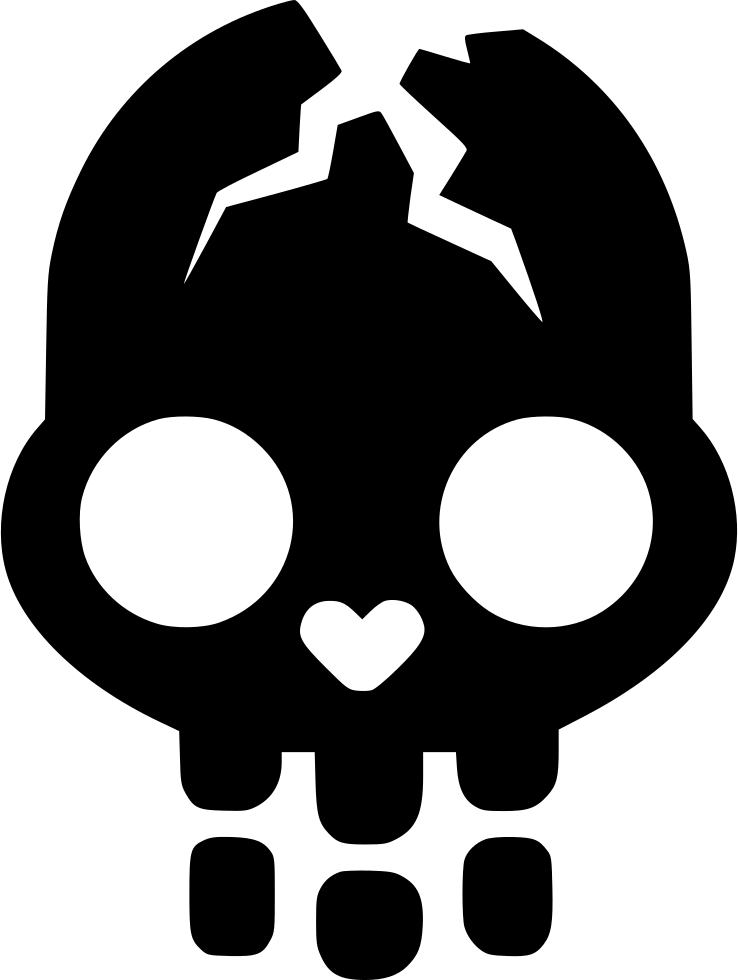 738x980 Cracked Skull Png Icon Free Download