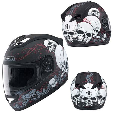 450x450 Icon Mainframe Skull Graphic Full Face Helmet Medium