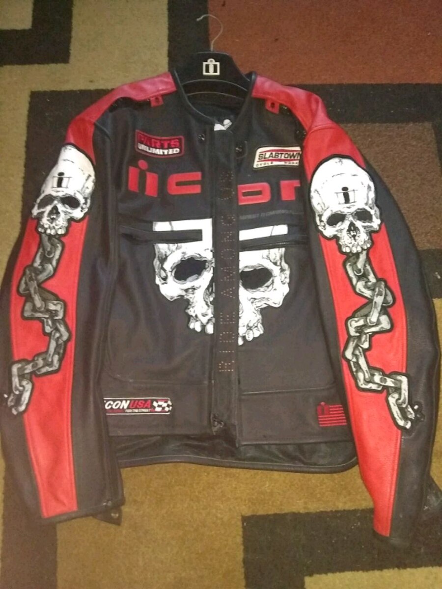 900x1200 Icon Motorhead Skull Motorcycle Jacket Usado En Venta En