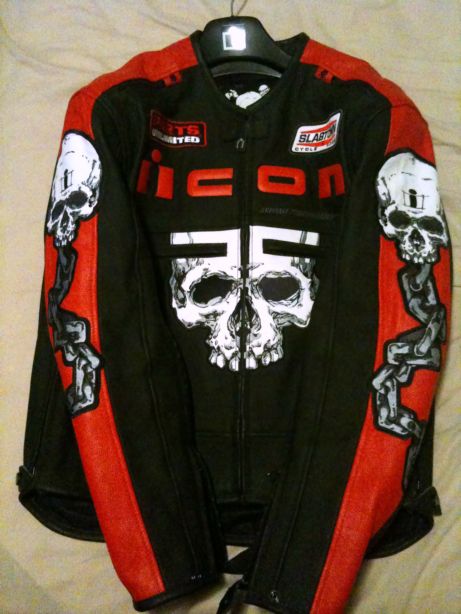 461x614 For Sale Icon Skull Leather Jacket L