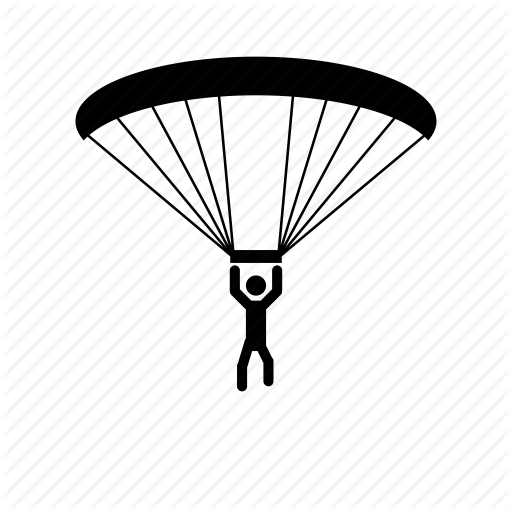 512x512 Chute, Parachute, Skydiver, Skydiving Icon
