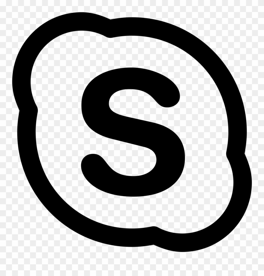 880x919 Free White Skype Icon