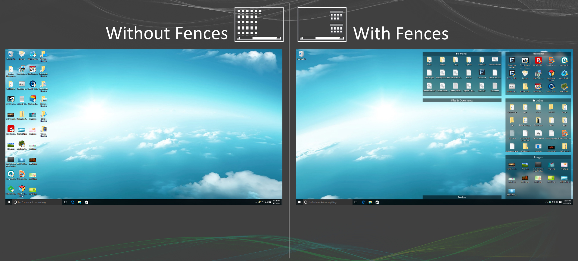 1920x867 Stardock Fences Organize Your Desktop Shortcuts And Icons