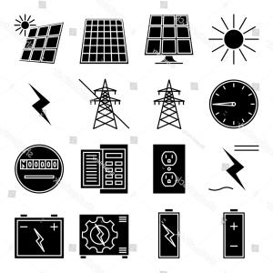 300x300 Set Vector Icon Solar Power Createmepink