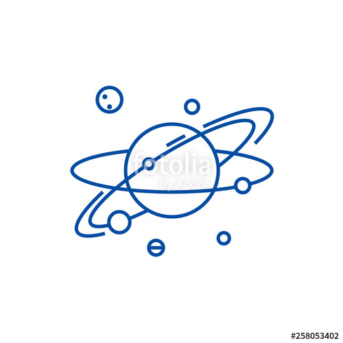 500x500 Solar Line Concept Icon Solar Flat Vector Website Sign, Outline