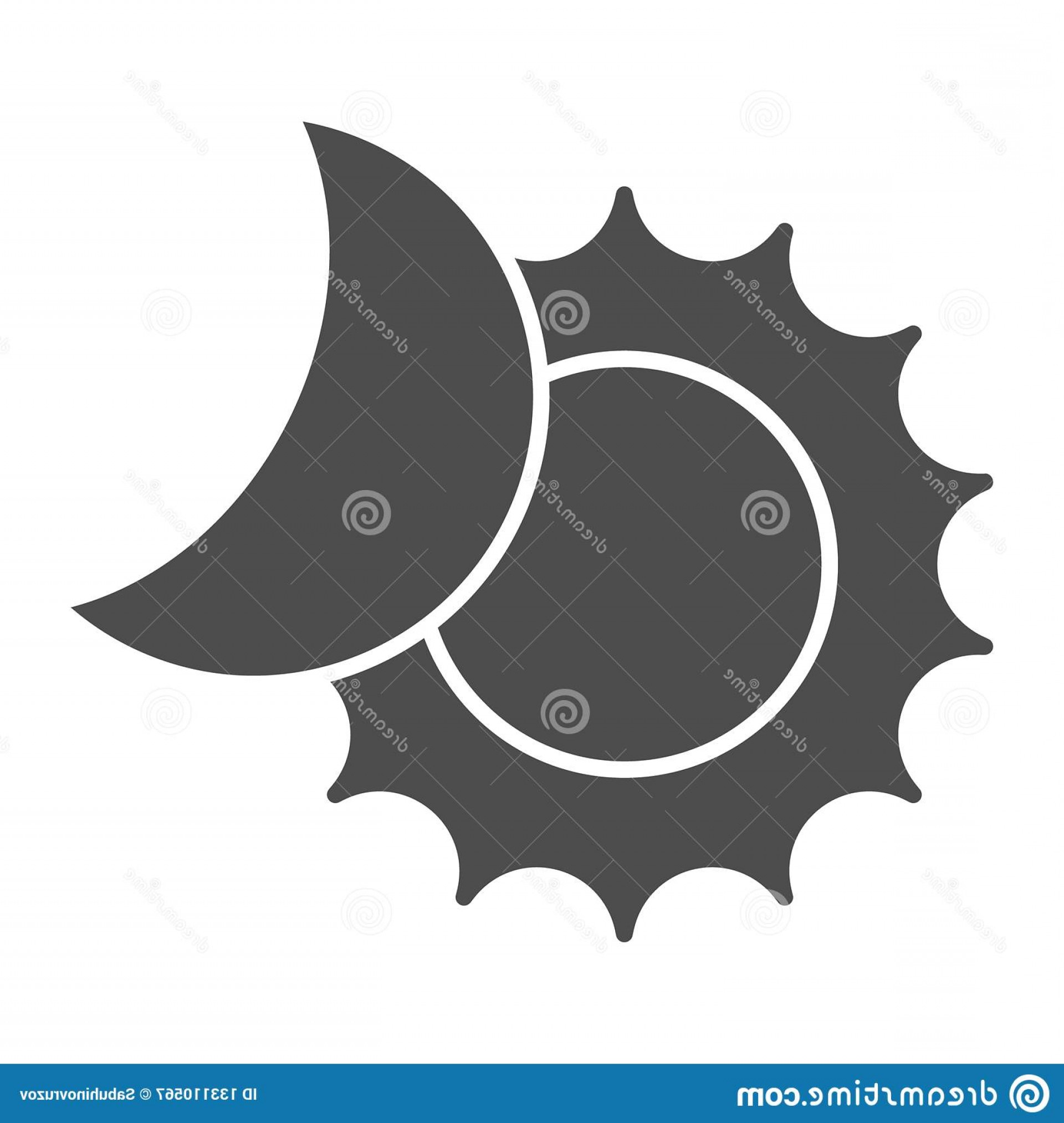 1920x2026 Sun Moon Solid Icon Solar Eclipse Vector Illustration Isolated