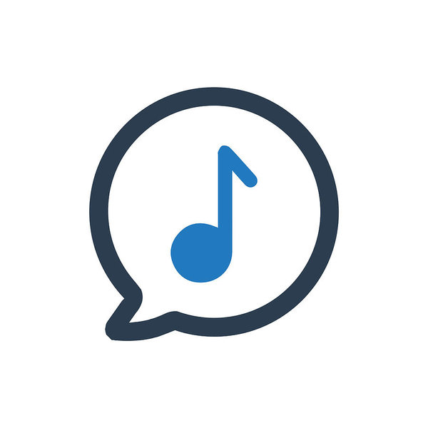 600x600 Music, Musical Note, Speech Bubble, Upload Song Icon Art Print