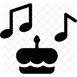 256x256 Birthday Song Icon Of Glyph Style
