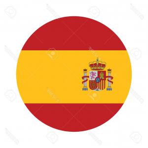 300x300 Spain Flag In Glossy Round Button Of Icon Spain Vector Sarahgardan
