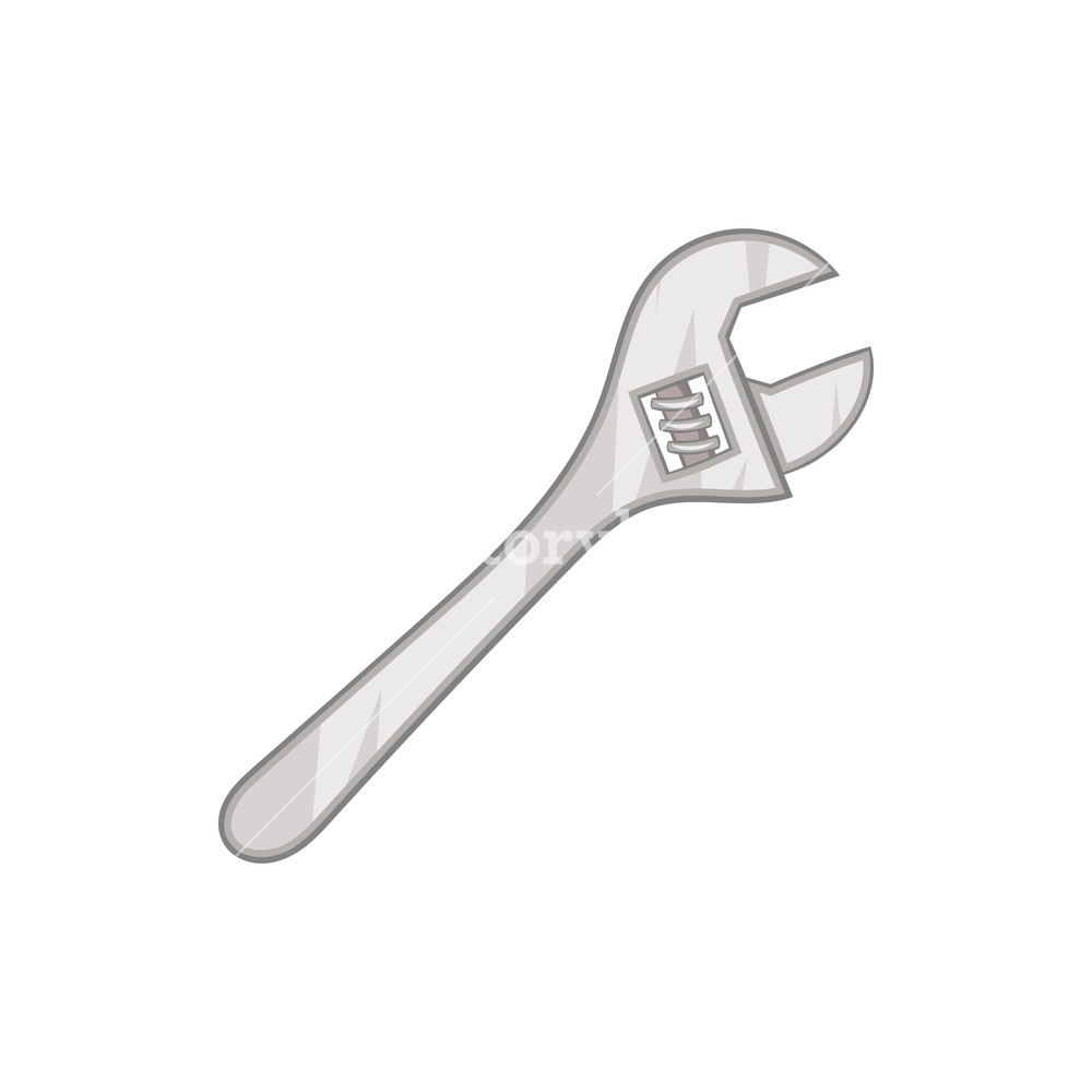 Wrench Adjustable Spanner Icon In Cartoon Style On A White 1000x1000 Wrench Adjustable Spanner Icon In Cartoon Style On A White