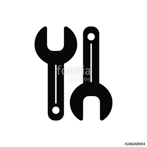 Black Solid Icon For Spanner Wrench Stock Image And Royalty Free 500x500 Black Solid Icon For Spanner Wrench Stock Image And Royalty Free