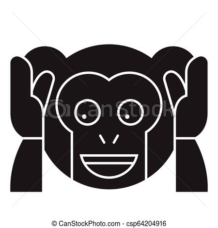 450x470 Speak No Evil Emoji Black Vector Concept Icon Speak No Evil Emoji