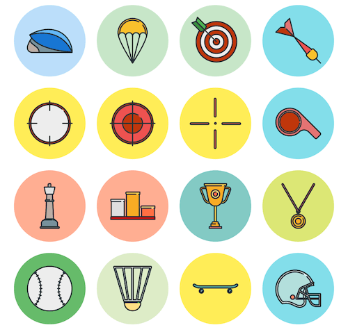 500x478 Responsive Sports Icons
