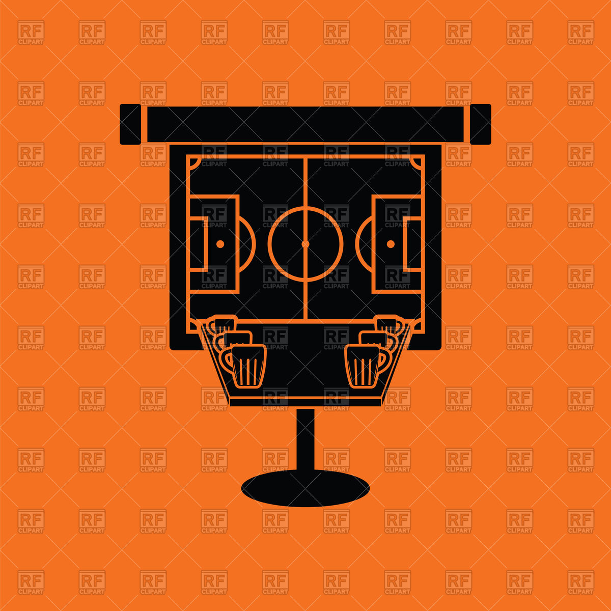 Sport Bar Table With Mugs Of Beer And Football Translation 1200x1200 Sport Bar Table With Mugs Of Beer And Football Translation