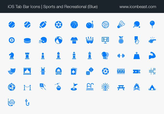 Sports And Recreational Ios Tab Bar Icons 630x440 Sports And Recreational Ios Tab Bar Icons