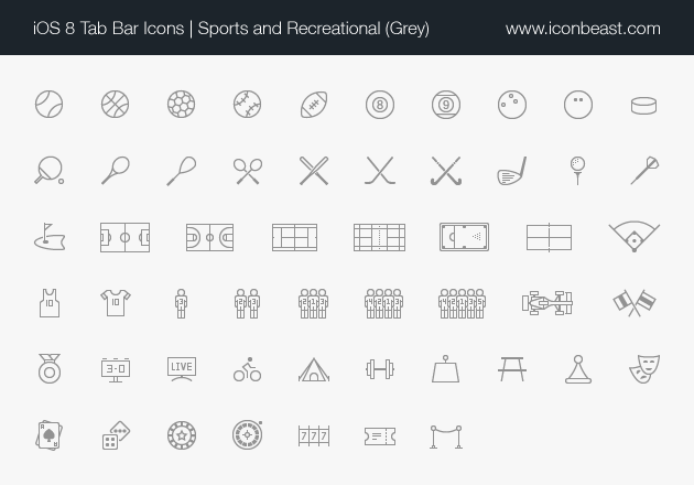 Sports And Recreational Line Icons Ios Tab Bar Icons 630x440 Sports And Recreational Line Icons Ios Tab Bar Icons