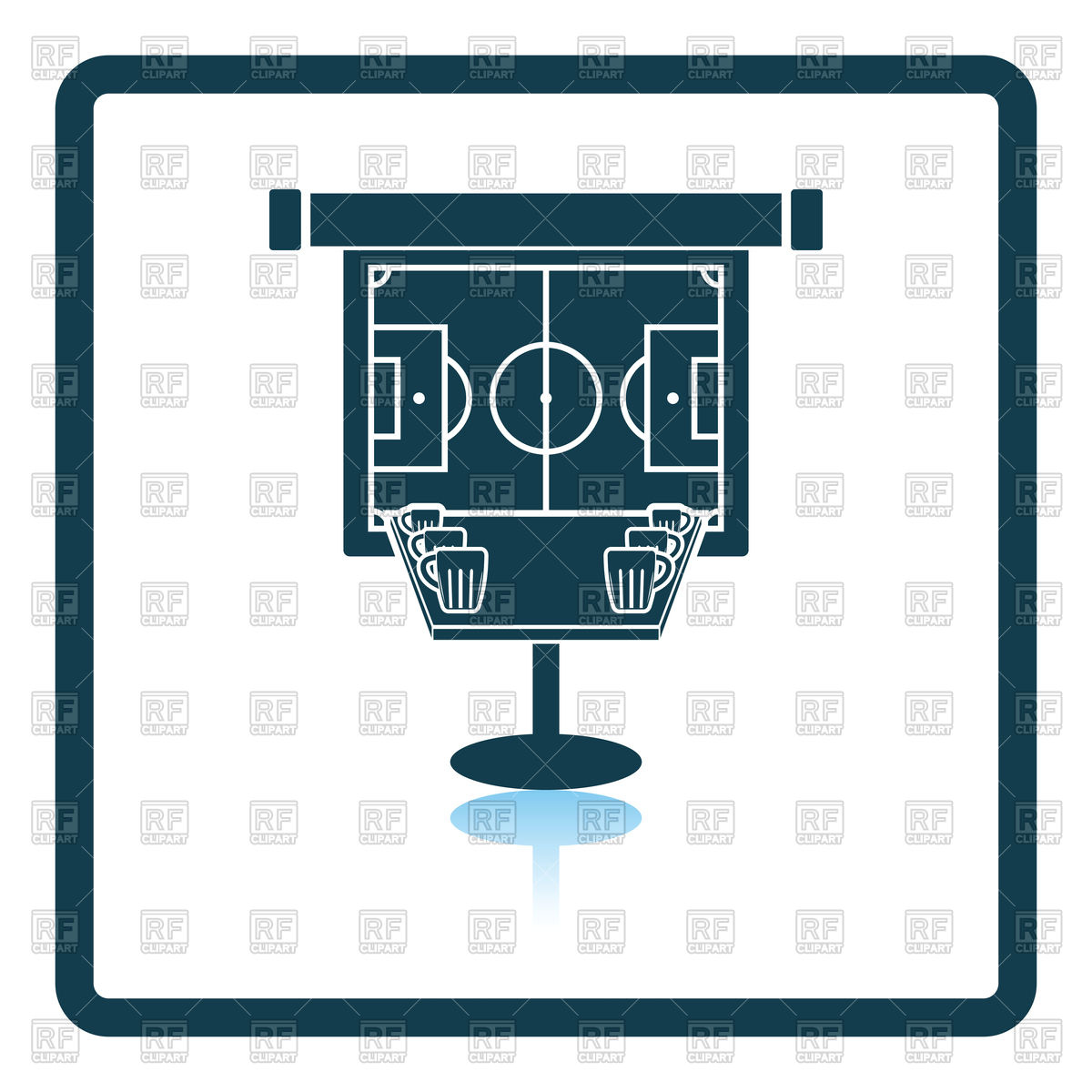 Table With Mugs Of Beer And Football Translation On Projection 1200x1200 Table With Mugs Of Beer And Football Translation On Projection