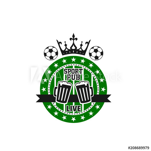 Vector Icon For Soccer Beer Pub Or Sports Bar 500x500 Vector Icon For Soccer Beer Pub Or Sports Bar