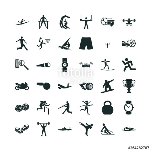 Sport Icon Set Winner Sport Silhouette And Horizontal Bar 500x500 Sport Icon Set Winner Sport Silhouette And Horizontal Bar