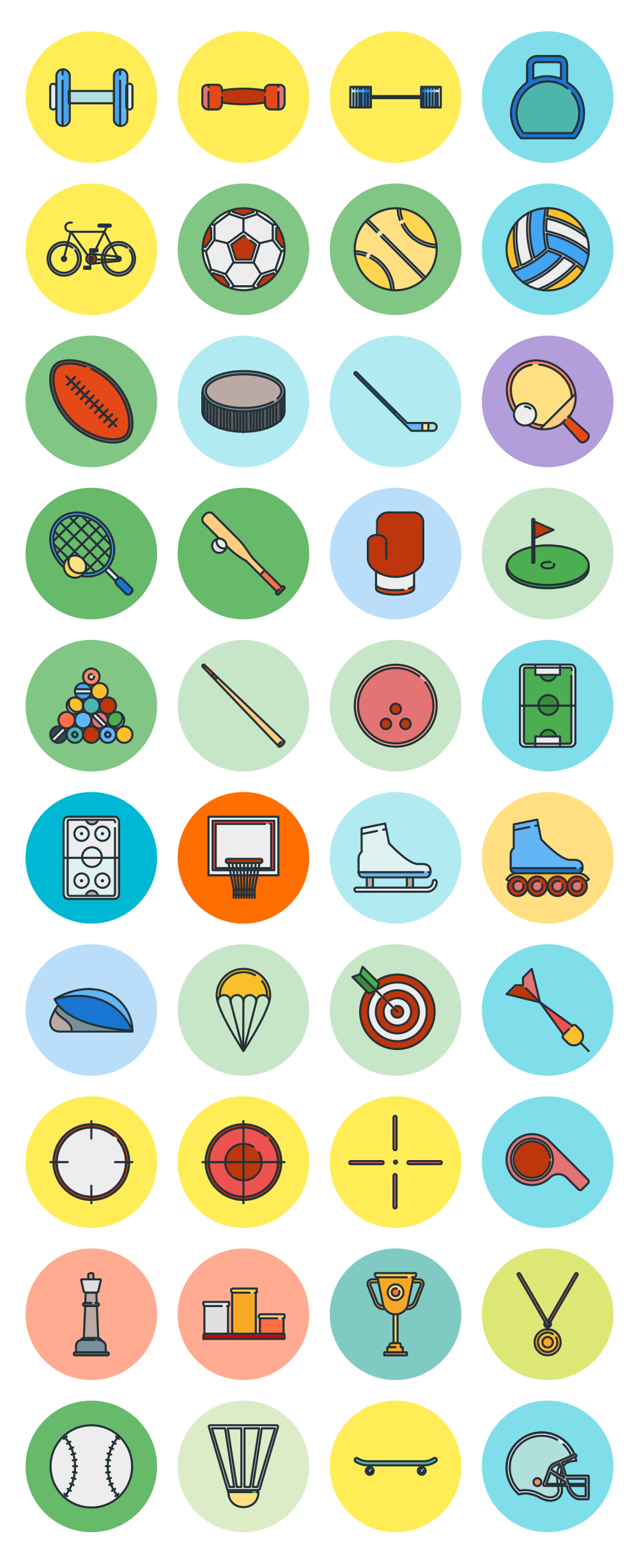 Responsive Sports Icons 1000x2452 Responsive Sports Icons