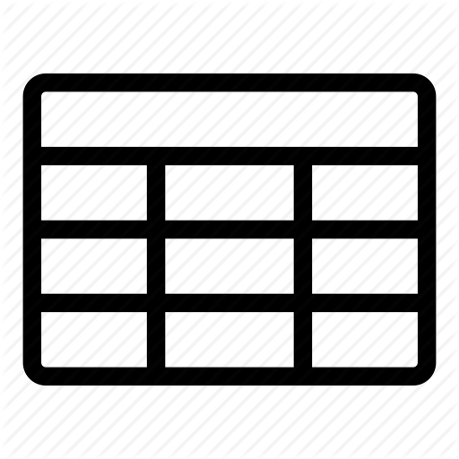 512x512 Cells, Column, Data, Row, Spreadsheet, Table Icon