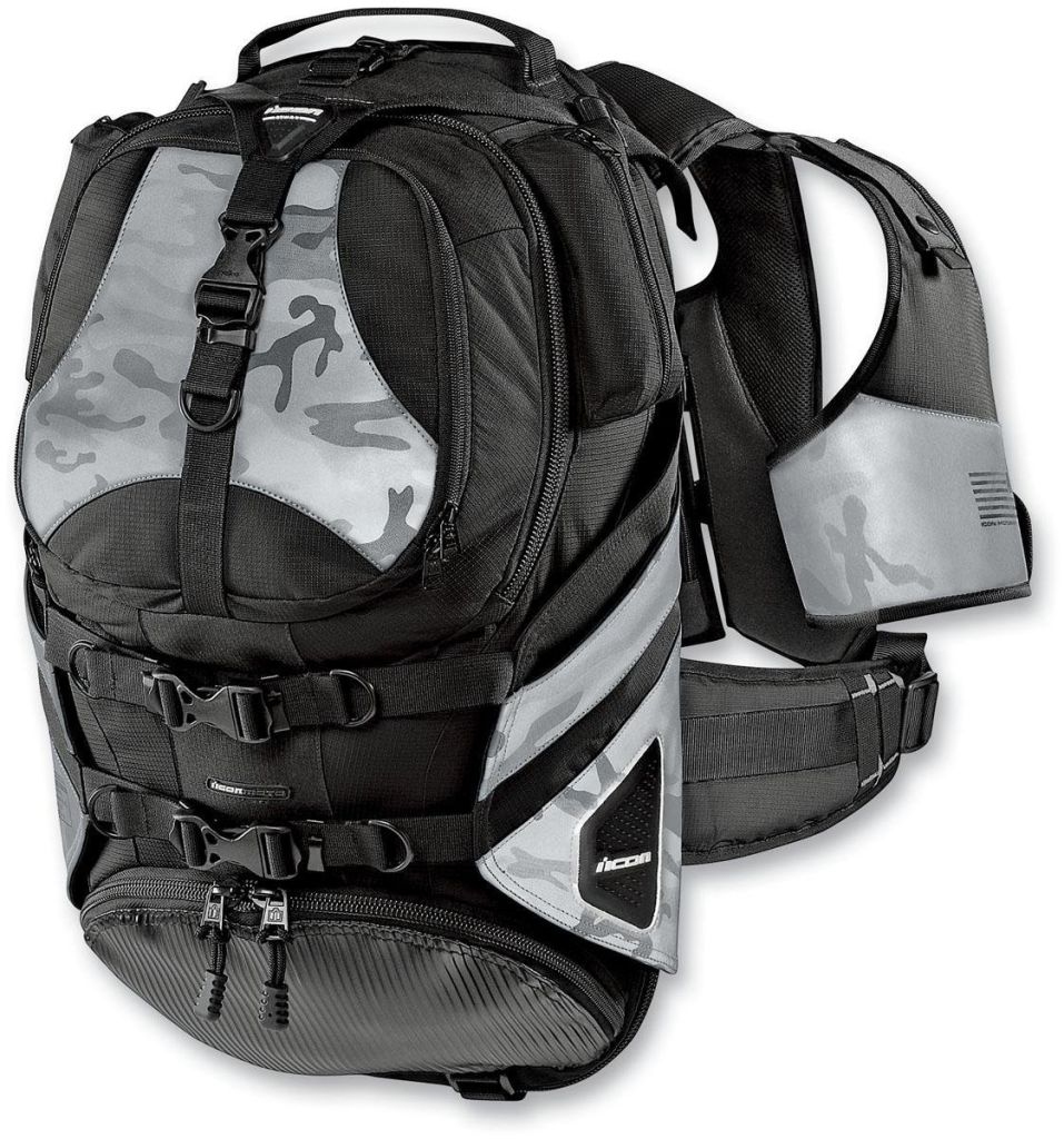 957x1024 Icon Squad Reflective Motorcycle Backpack Review
