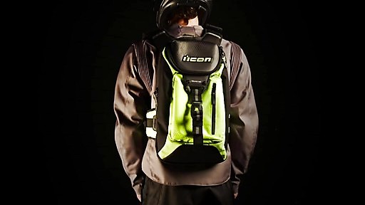 512x288 Icon Squad Backpack Motorcycle Pack Bag Hi Viz Mil Spec Yellow