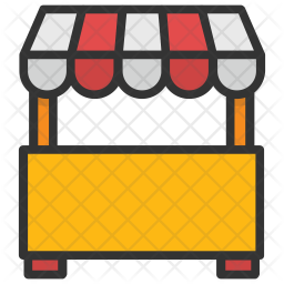 256x256 Food Stand Icon Of Colored Outline Style