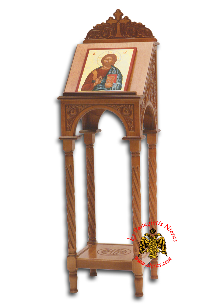 Hand Made Portable Icon Stand A Carved On Wood, Ecclesiastical 713x1000 Hand Made Portable Icon Stand A Carved On Wood, Ecclesiastical