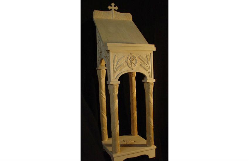 850x550 Small Portable Icon Stand, Carved Out Of Basswood