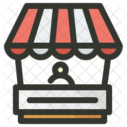 256x256 Stand Icon Of Colored Outline Style