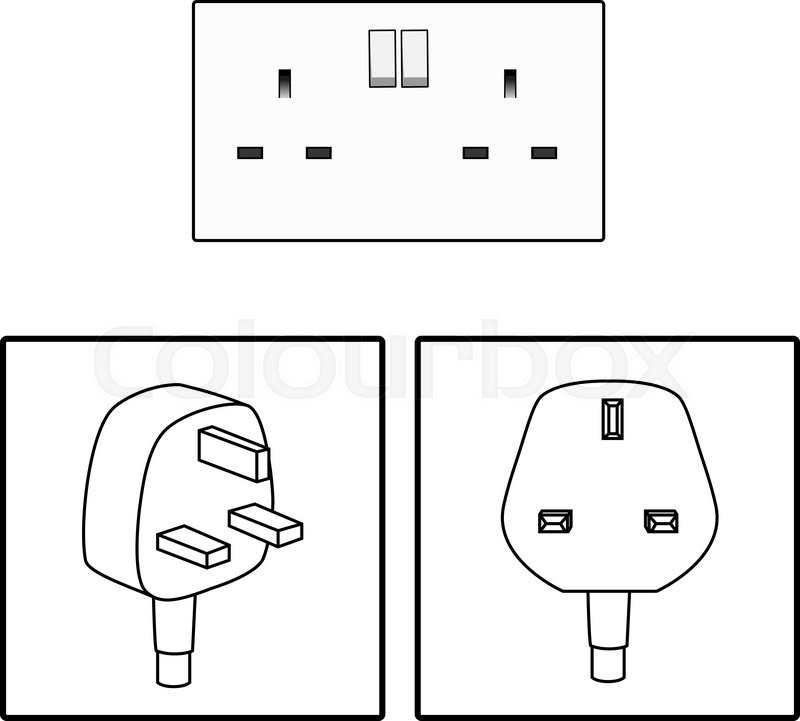 800x721 Plug, Pin, Icon, Standard, Compatible, Stock Vector Colourbox