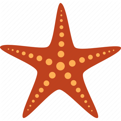 512x512 Echinoderm, Fish, Marine, Red, Sea, Star, Starfish Icon
