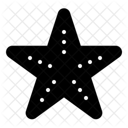 256x256 Starfish Icon Of Glyph Style