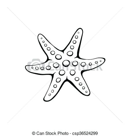 450x470 Starfish Outline Sea Star Icon Starfish Outline Black And White